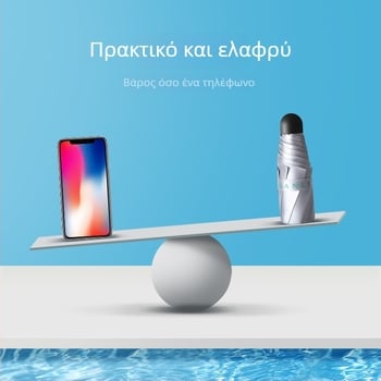 Ομπρέλα ήλιου πενταπλή με UPF 50+, αυτόματο άνοιγμα, 8 ραβδές, ύφασμα 190T