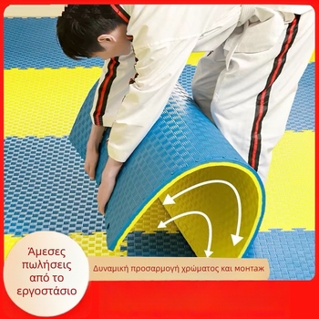 Μάτ δαπέδου πολεμικών τεχνών Taekwondo και Sanda – EVA διασυνδεόμενη πλάκα, αντιολισθητικό, απορροφητικό κραδασμών