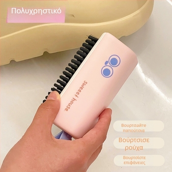 Βούρτσα παπουτσιών με λεπτές μαλακές τρίχες, σύντομη λαβή, ανθεκτική στη φθορά, αποσμητική και απολυμαντική, με τρίχες από πλαστικό σύρμα, Diwei