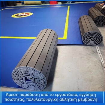 Πολυχρηστική προστατευτική επιφάνεια εκγύμνασης για χορό, γιόγκα και πολεμικές τέχνες; υλικό: σφουγγάρι; καθολική συμβατότητα; αριθμός προϊόντος: New Roll Mat 2; κατάλληλο για γυμναστήριο και διαμόρφωση σώματος, χορευτικά αθλήματα