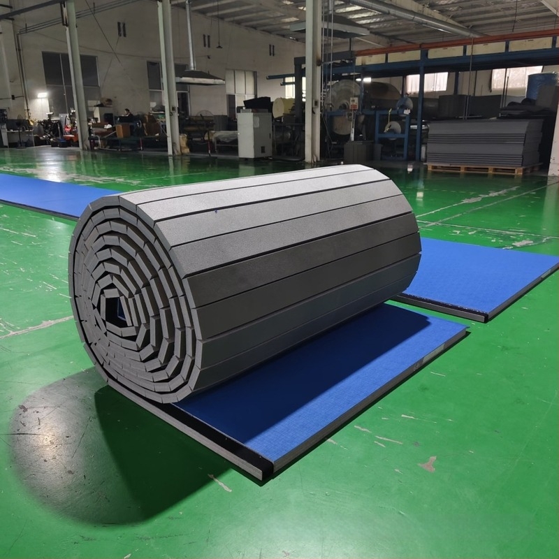 Πολυχρηστική προστατευτική επιφάνεια εκγύμνασης για χορό, γιόγκα και πολεμικές τέχνες; υλικό: σφουγγάρι; καθολική συμβατότητα; αριθμός προϊόντος: New Roll Mat 2; κατάλληλο για γυμναστήριο και διαμόρφωση σώματος, χορευτικά αθλήματα