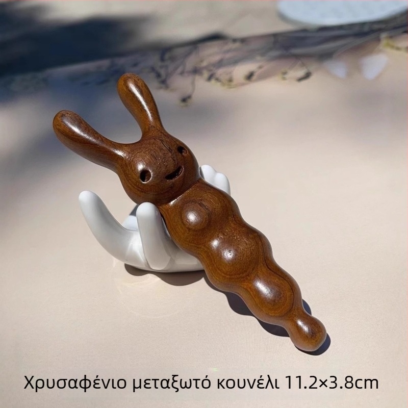 Kyoto yaqi ξύλινη οβάλ μασάζ χτένα, πάχος 2 cm