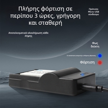 NB-6L USB φορτιστής για μπαταρίες Canon IXUS (μοντέλα 310, 300HS, 210, 95IS, 85, SX240)