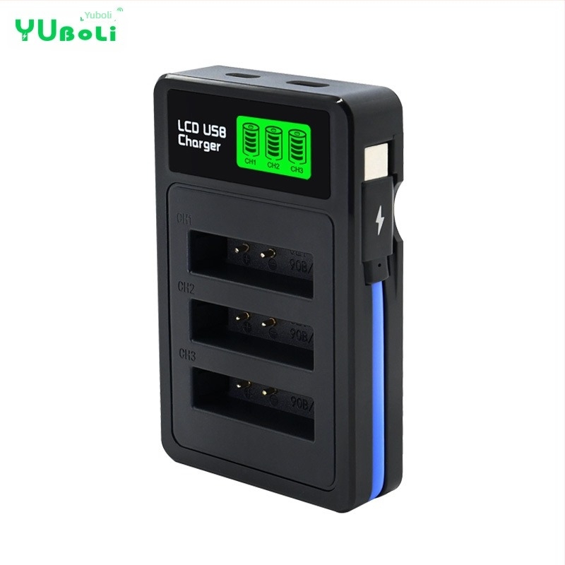 Φορτιστής γραφείου LI-90B DB-110 – 3-θέσεων universal φορτιστής για μπαταρίες Olympus, με Διασύνδεση Type-C