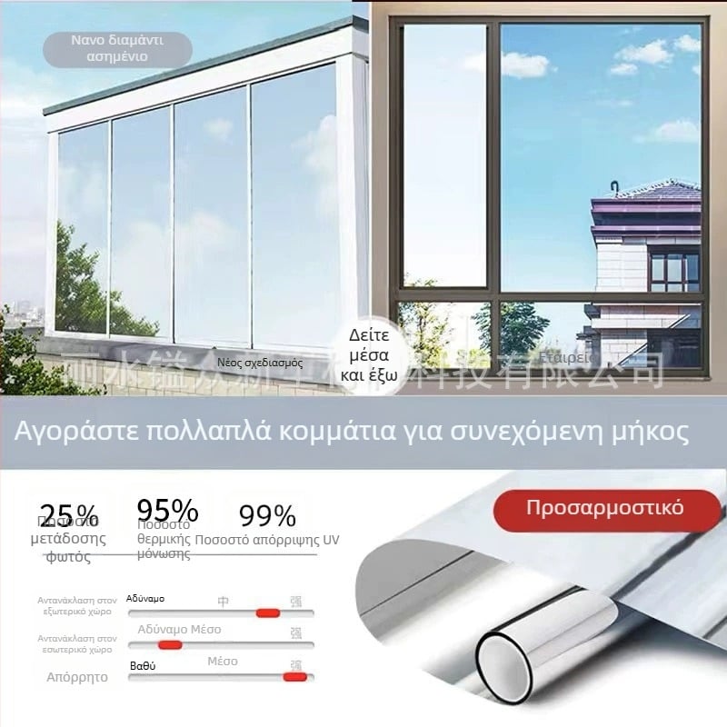 Φιλμ παραθύρων για ιδιωτικότητα – Θολωτό γυαλί, Ηλεκτροστατική πρόσφυση, PVC, Σύγχρονο μινιμαλιστικό στυλ, Εξατομικευμένη επεξεργασία