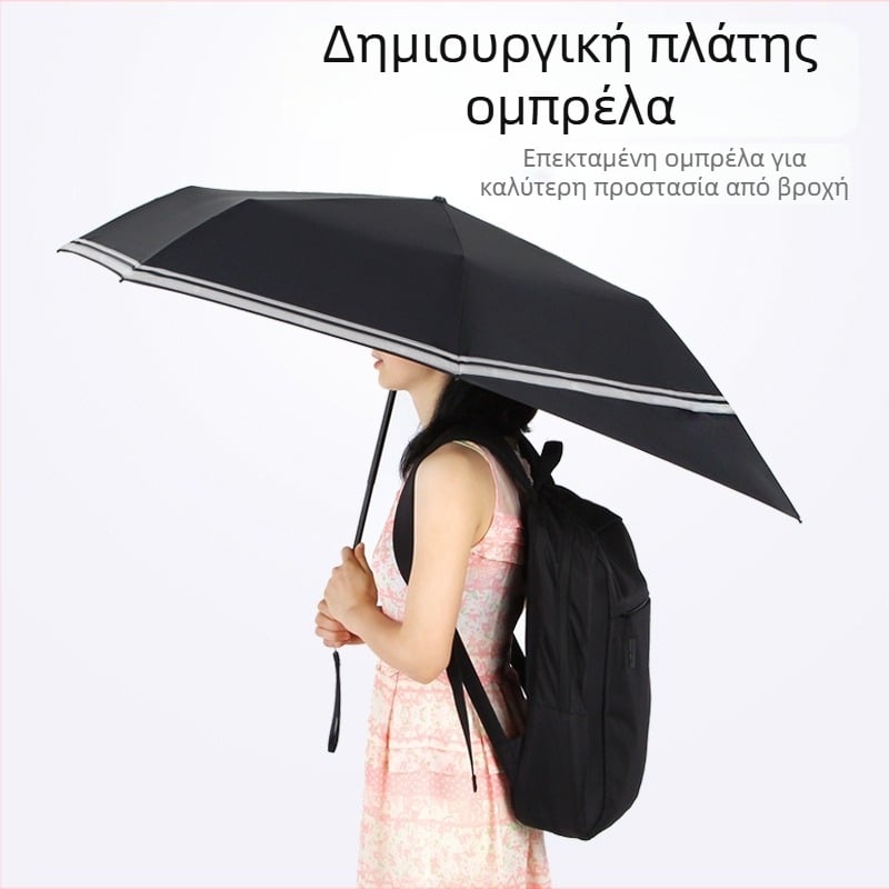 Παιδική ομπρέλα με τρία τμήματα, σκελετός από κράμα αλουμινίου με 8 αρθρώσεις, ύφασμα 210T, προστασία UV UPF50+, χειροκίνητο άνοιγμα