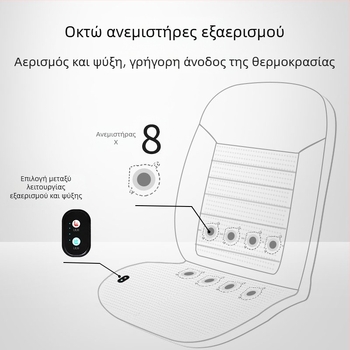 Μαξιλάρι καθίσματος αυτοκινήτου με αερισμό και ψύξη — τετρά εποχές, στυλ Plane/Business, γέμισμα: συνθετικές ίνες, επιφάνεια: δέρμα-αίσθηση + πλέγμα ice silk
