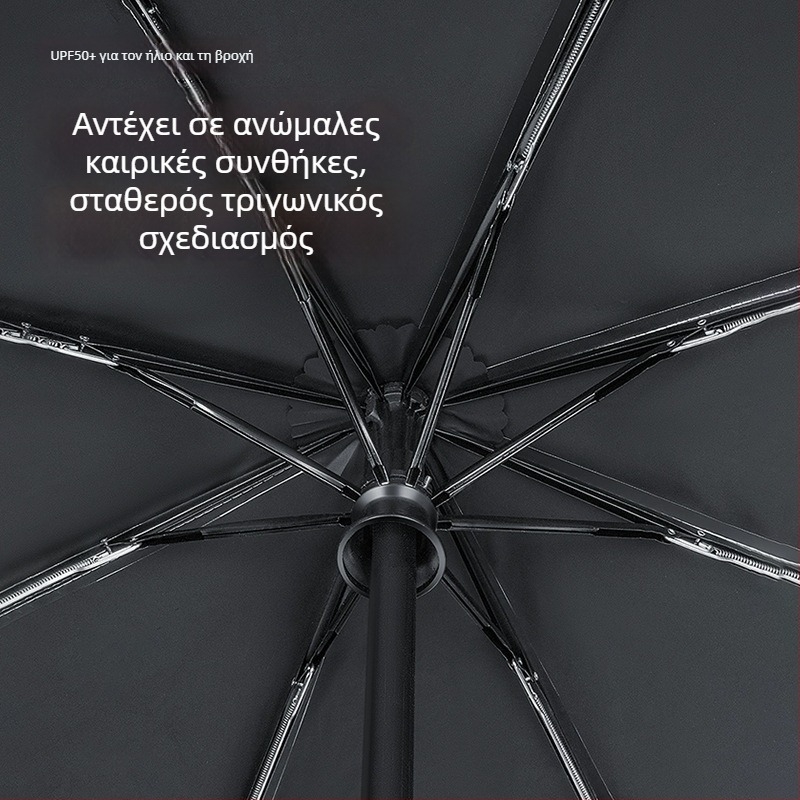 Παιδική αναδιπλούμενη ομπρέλα με αυτόματο άνοιγμα, 8 ακτίνες, UV προστασία UPF 50+, ακτίνα 48–53 εκ