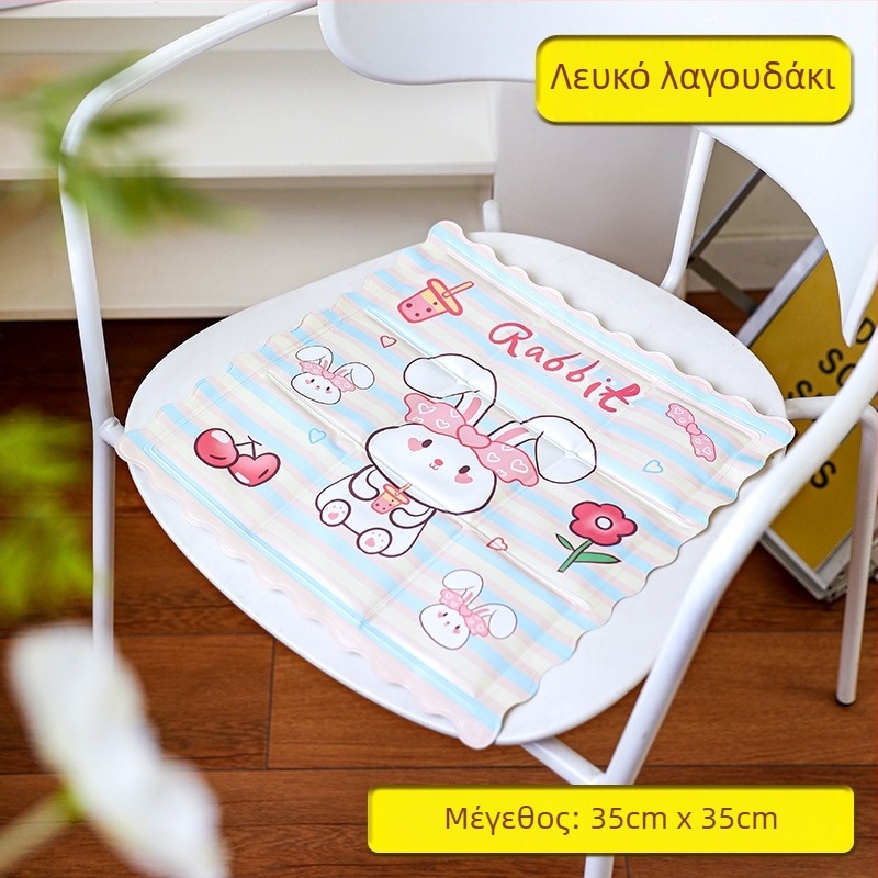 Μαξιλάρι ψύξης 35×35 εκ. με PVC κάλυμμα και γέμισμα από κρυστάλλους πάγου, κατάλληλο για φοιτητικά δωμάτια, αίθουσες διδασκαλίας και γραφεία