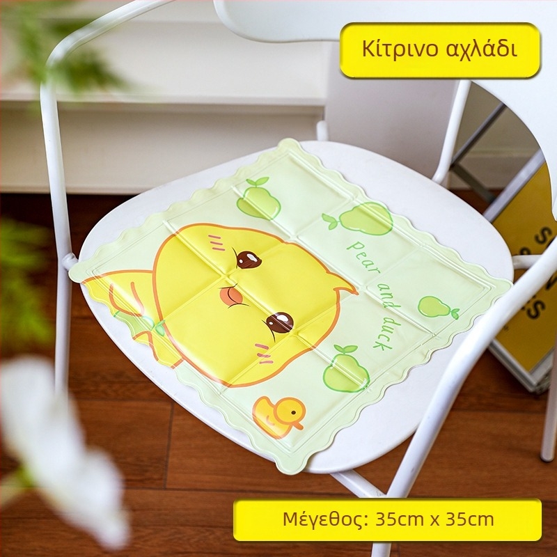Μαξιλάρι ψύξης 35×35 εκ. με PVC κάλυμμα και γέμισμα από κρυστάλλους πάγου, κατάλληλο για φοιτητικά δωμάτια, αίθουσες διδασκαλίας και γραφεία