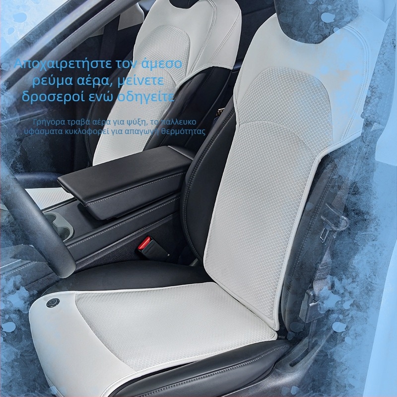 Αεριζόμενη μαξιλαροθήκη καθίσματος για Tesla Model 3/Y, Ice Silk επιφάνεια, μάρκα Tanada