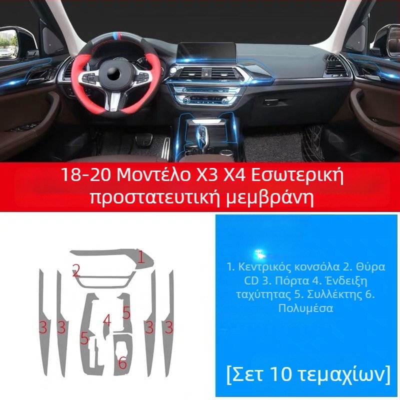 Εσωτερική προστατευτική μεμβράνη κεντρικής κονσόλας | TPU | μοντέλο aa123 | προσαρμογή