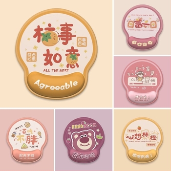 Θήκη για πληκτρολόγιο και επιφάνεια ποντικιού με ανάπαυση καρπού - Καρτούν επιφάνεια γραφείου, υφή από γάλα-μεταξωτό, πυρήνας μνήμης αφρού, μονής όψεως, υφαντή κατασκευή