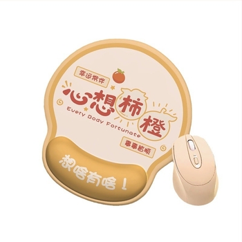 Θήκη για πληκτρολόγιο και επιφάνεια ποντικιού με ανάπαυση καρπού - Καρτούν επιφάνεια γραφείου, υφή από γάλα-μεταξωτό, πυρήνας μνήμης αφρού, μονής όψεως, υφαντή κατασκευή