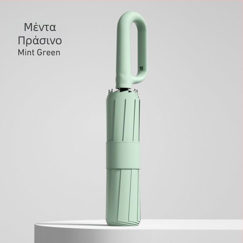 Αυτόματη ομπρέλα με μηχανισμό δαχτυλιδιού, υπερμεγεθής θόλος, ανθεκτική στον άνεμο, ομπρέλα με γάντζο, για ήλιο και βροχή, παραμετροποίηση για επιχειρηματική διαφήμιση