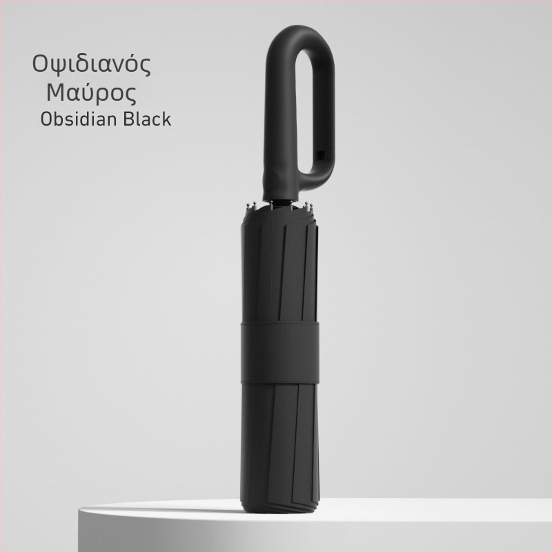 Αυτόματη ομπρέλα με μηχανισμό δαχτυλιδιού, υπερμεγεθής θόλος, ανθεκτική στον άνεμο, ομπρέλα με γάντζο, για ήλιο και βροχή, παραμετροποίηση για επιχειρηματική διαφήμιση