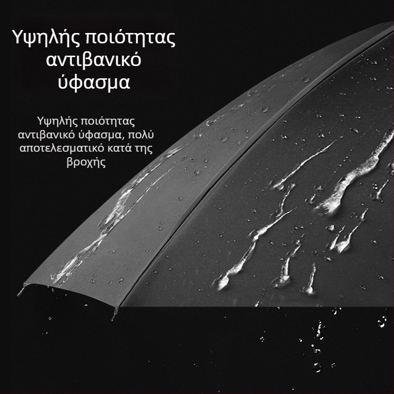 Τριπλής πτυχής ομπρέλα ήλίου με UPF >40, ύφασμα πολυεστερ 170T, 10 μεταλλικές ραβδές, χειροκίνητος μηχανισμός ανοίγματος, εκτύπωση λογότυπου διαθέσιμη