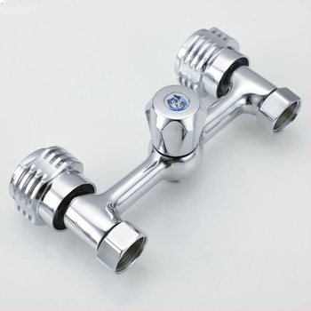 Ντουζ μίκτης με διπλό έλεγχο, σώμα από χαλκό, 0–80°C, βιδωτή εγκατάσταση, χαλκός πυρήνας