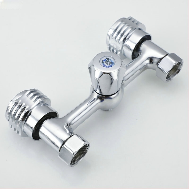 Ντουζ μίκτης με διπλό έλεγχο, σώμα από χαλκό, 0–80°C, βιδωτή εγκατάσταση, χαλκός πυρήνας