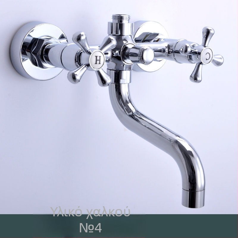 Ντουζ μίκτης με διπλό έλεγχο, σώμα από χαλκό, 0–80°C, βιδωτή εγκατάσταση, χαλκός πυρήνας