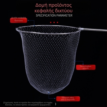 Νάιλον μονοφιλμεντ κεφαλή δικτύου για αλιεία, διάφανη