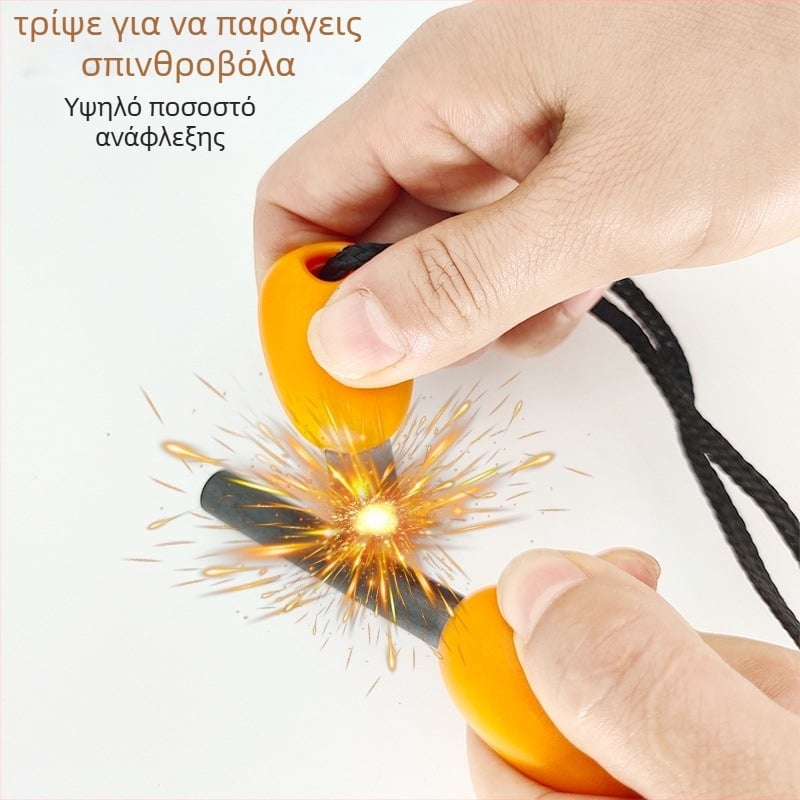 Hongmi Εργαλεία Επιβίωσης: Μαγνησιοειδής Λωρίδα Ανάφλεξης με Σφυρίχτρα Διάσωσης