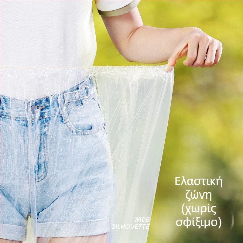 Αδιάβροχο Poncho μίας χρήσης για πεζοπορία, πλαστικό ύφασμα, για ένα άτομο, κατάλληλο για ενήλικες και παιδιά, συσκευασμένο σε σακούλα