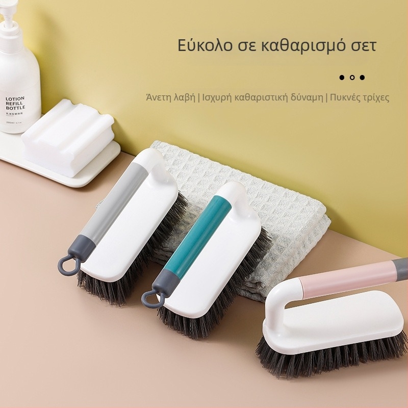 Βούρτσα για ρούχα και παπούτσια με λουράκι κρεμάσματος, πλαστική λαβή, μαλακές και σκληρές τρίχες