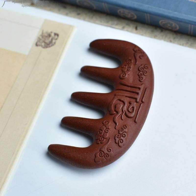 Ξύλινη χτένα για ανάπτυξη μαλλιών με Polygonum multiflorum, μασάζ κεφαλής, αρωματισμένη, ενάντια στην τριχόπτωση