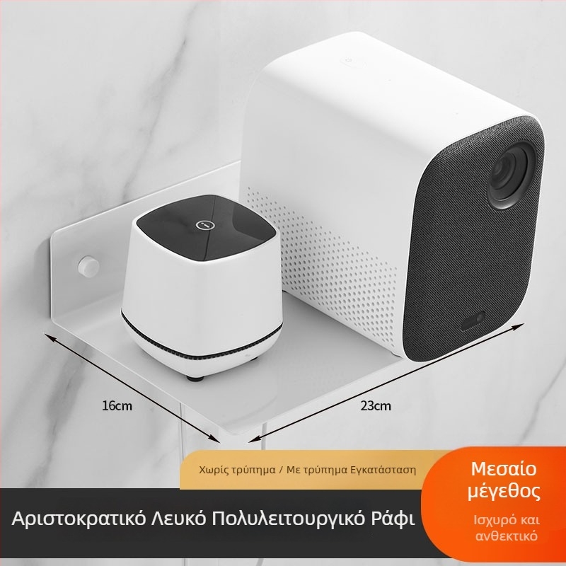 Ράφι τοίχου πολλαπλών χρήσεων από χάλυβα άνθρακα, ένα επίπεδο, στερέωση με βίδες, κατάλληλο για υπνοδωμάτιο, σαλόνι και μπάνιο