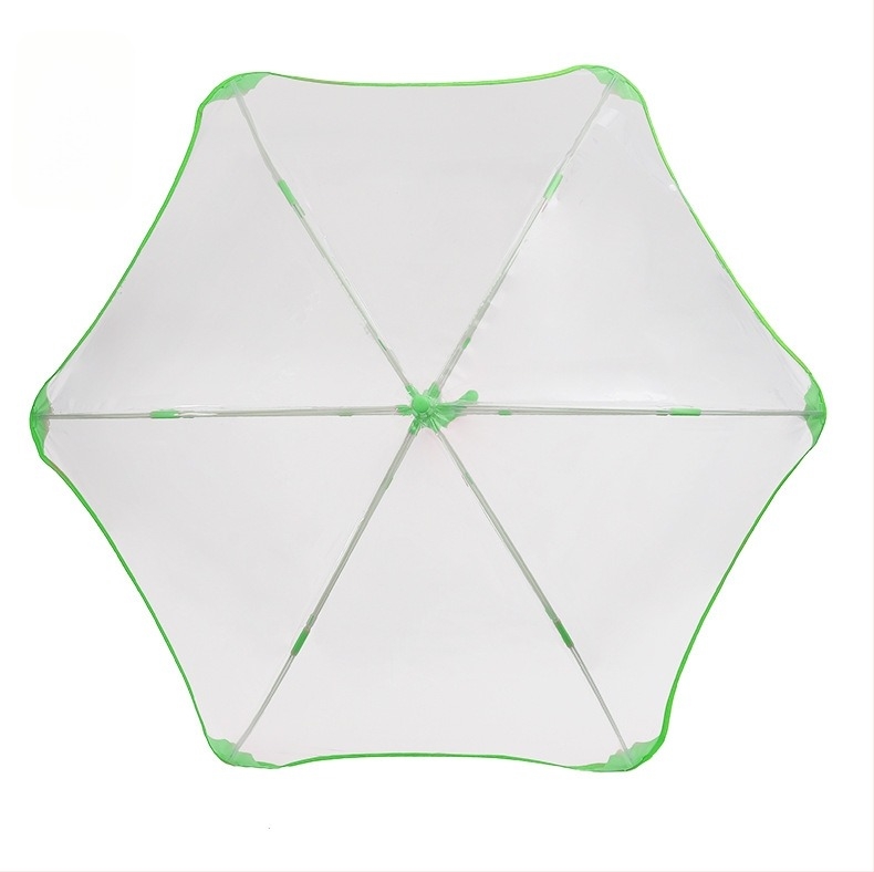 Παιδική αυτόματη ομπρέλα με 6 ακτίνες από ίνες και διαφανή κάλυψη POE