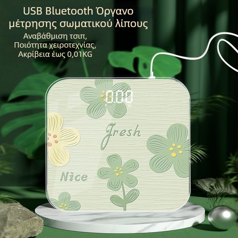 Έξυπνη Bluetooth ψηφιακή ζυγαριά σωματικού λίπους για ενήλικες, οικιακή χρήση