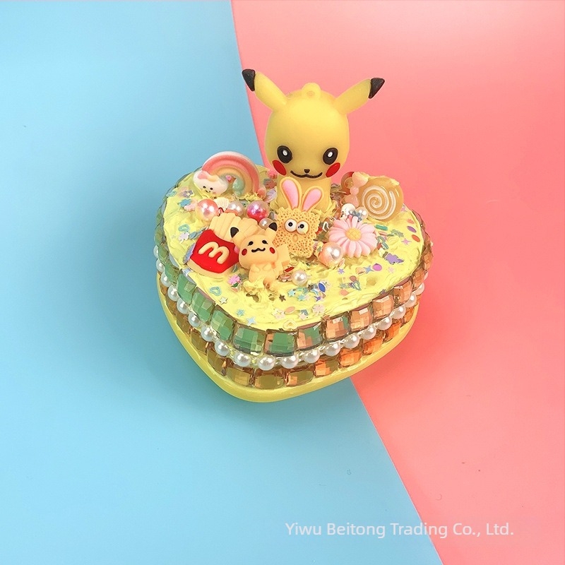 Σετ εξαρτημάτων DIY για καρδιά-σχημη περιστρεφόμενη μουσική κούτα – πλαστικό, χειροποίητη ζωγραφική, δυνατότητα εκτύπωσης λογότυπου, διαθέσιμη ιδιωτική ετικέτα