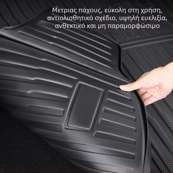 Tesla Model Y3 Ενσωματωμένο Κάλυμμα Αποσκευών, Υλικό TPE, Διαθεσιμότητα Προσαρμογής, Κωδικός 007, Ειδικά Πατάκια