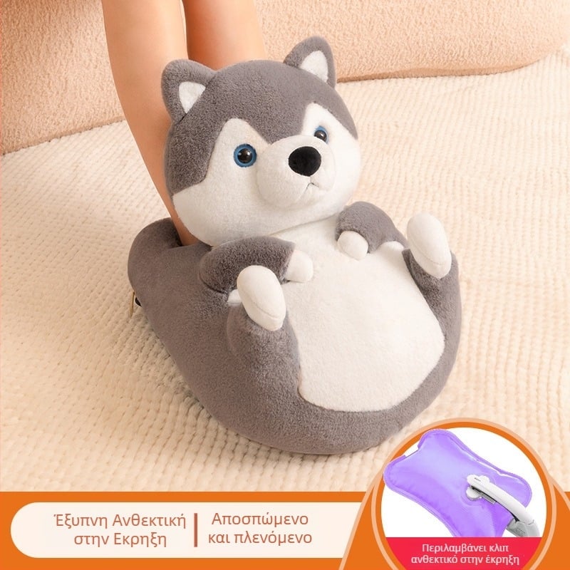 Θερμαινόμενη επιφάνεια για τα πόδια – επαναφορτιζόμενη φιάλη με ζεστό νερό, 420W, 220V, φλανέλ, μοντέλο hk-420