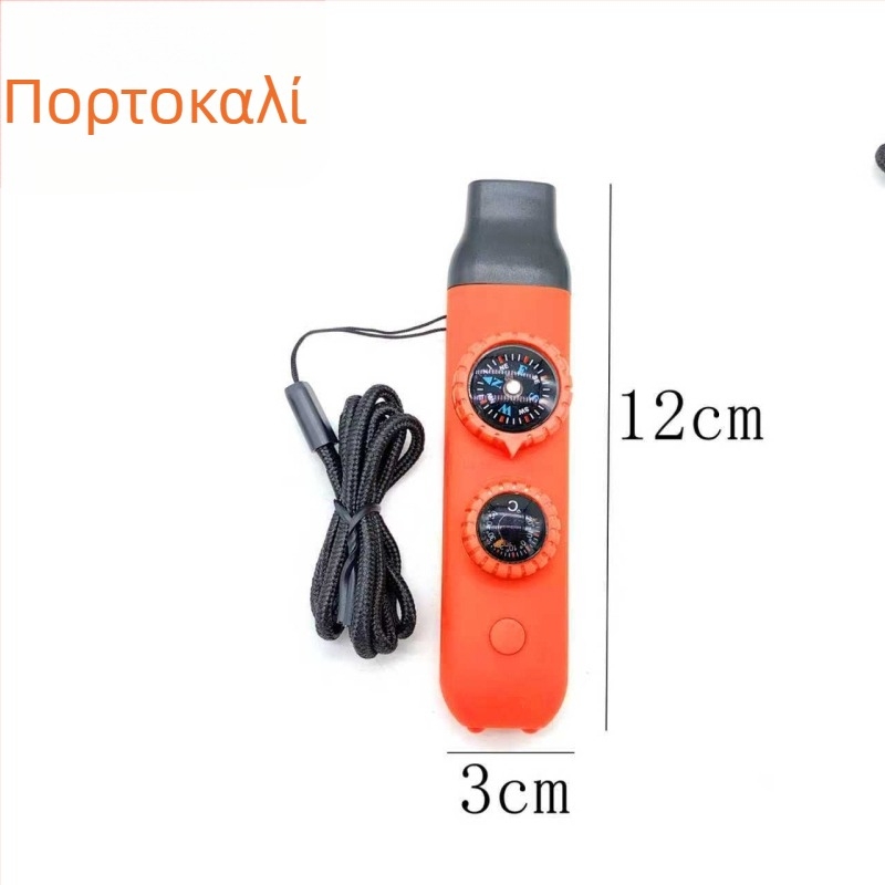 Speed υπαίθρια σφυρίχτρα 7-σε-1 επιβίωσης με LED φως, θερμόμετρο και πυξίδα