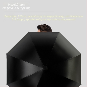 Ομπρέλα γκολφ με ευθύ στύλο, κάλυμμα από ίνες με 8 ραβδές, αυτόματη λειτουργία ανοίγματος, λαβή από καουτσούκ, αδιάβροχο κάλυμμα