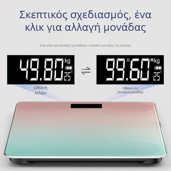 Ζυγαριά ακριβείας για οικιακή χρήση – ηλεκτρονική, μέγιστη 180 kg ικανότητα, επαναφορτιζόμενη, απλός σχεδιασμός