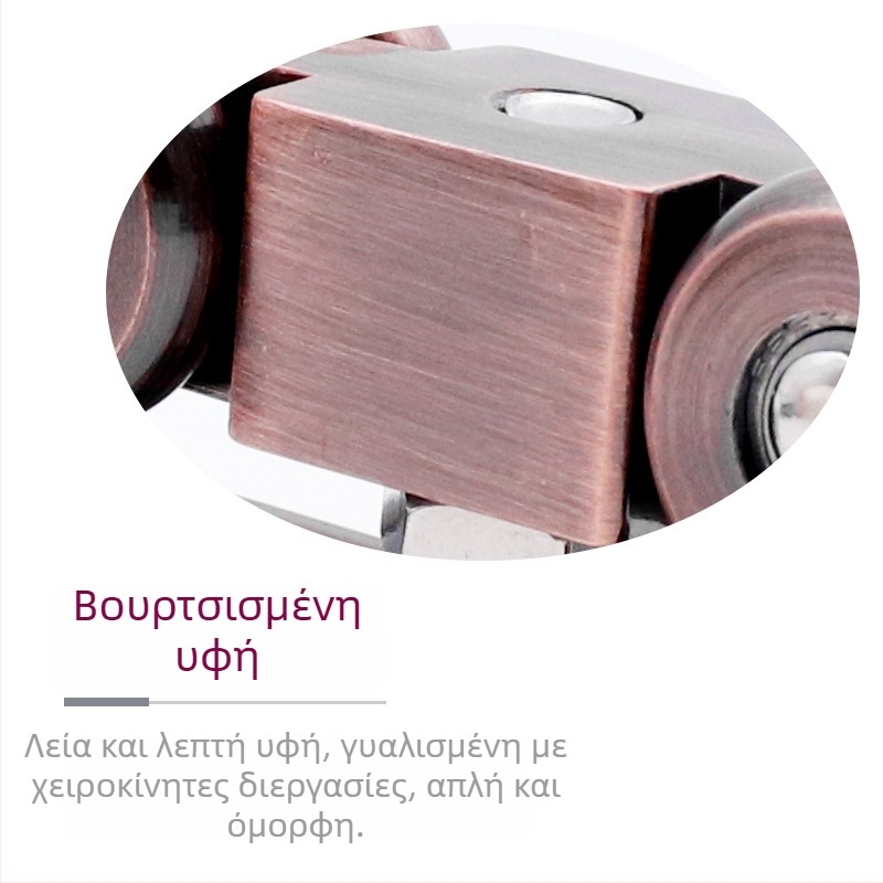 Τροχαλία πόρτας ολίσθησης – κράμα ψευδαργύρου, μεταλλικοί 4 τροχοί, φορτίο έως 200 kg, για πόρτες από συμπαγές ξύλο