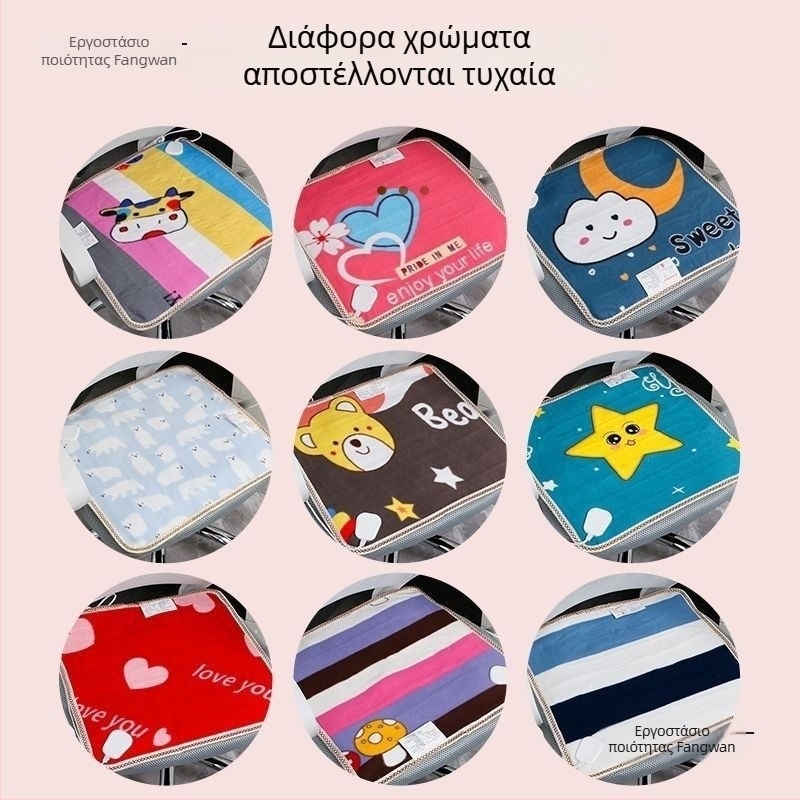 Θερμαινόμενο μαξιλαράκι καθίσματος γραφείου, επάνω υλικό γούνινο φλίς κουνελιού, USB τροφοδοσία, σχέδιο θέρμανσης πάτου
