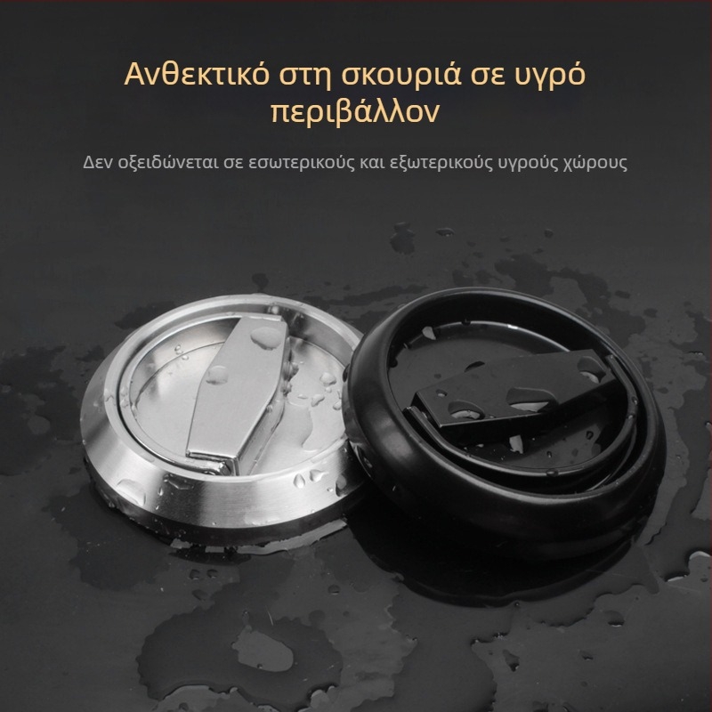 Κύκλικη κλειδαριά με χειρολαβή-001, ανοξείδωτο ατσάλι 304, βουρτσισμένο φινίρισμα, επιφανειακή εγκατάσταση, εξαιρετικά ανθεκτικός μηχανισμός