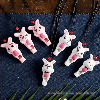 Κεραμικός κολιέ‑σφύρι με σχέδιο λαγουδάκι, λευκό πορσελάνη, Chengtai Ceramics, Cartoon κατηγορία, συσκευασία PP σακουλάκι (υλικό: λευκό πορσελάνι; μάρκα: Chengtai Ceramics; κατηγορία: Cartoon)