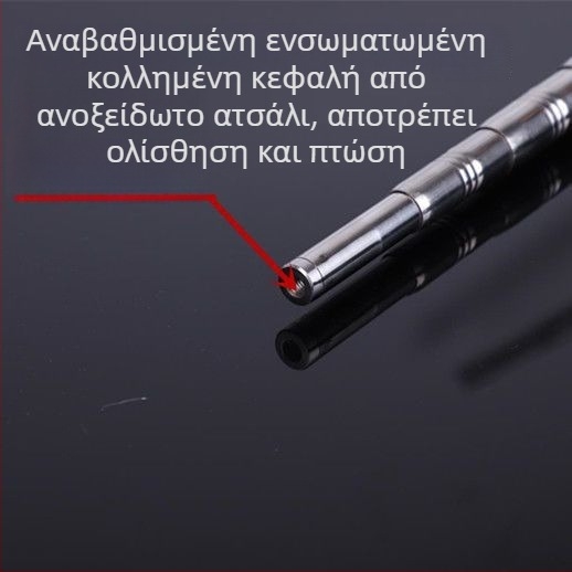 Τηλεσκοπικό κοντάρι από ανοξείδωτο χάλυβα για συγκομιδή φρούτων, ρυθμιζόμενο και αναδιπλούμενο, πάχος 0,8 mm