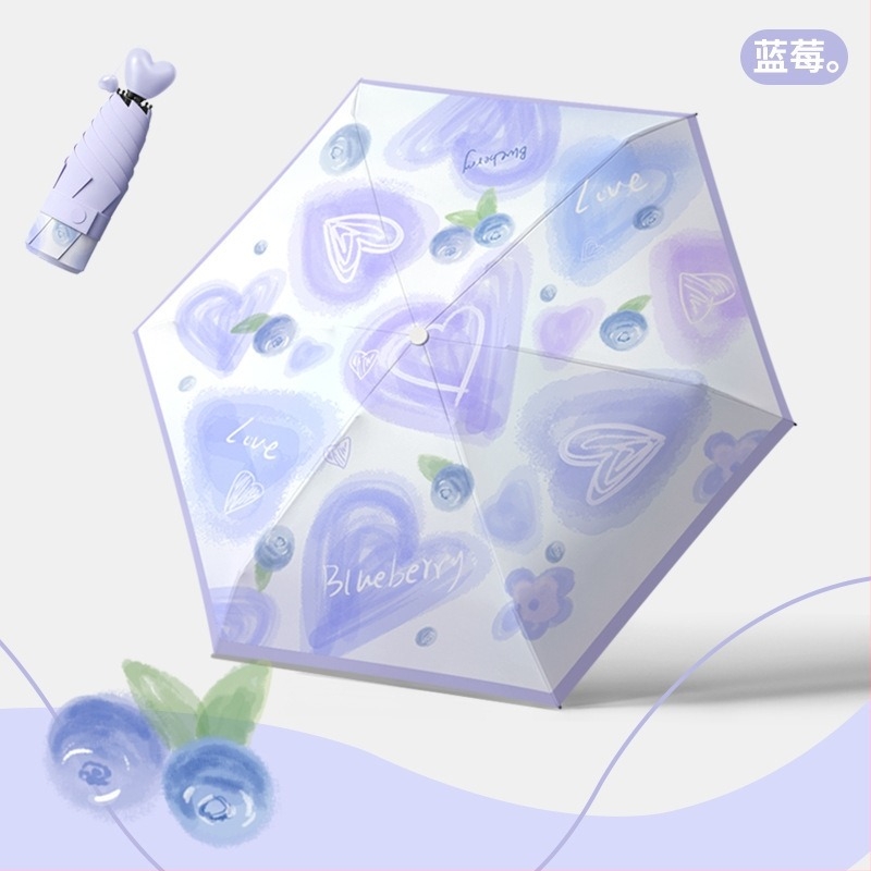 Πτυσσόμενη ομπρέλα με 6 ακτίνες, χειροκίνητο άνοιγμα/κλείσιμο, ύφασμα Impact Cloth 190t, μεταλλικός στύλος από σίδηρο