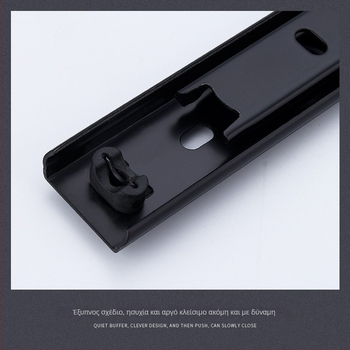 Οδηγός ολίσθησης επίπλων δύο τμημάτων | ατσάλι, φινίρισμα ηλεκτροφορήσεως, μοντέλο YF2710, στυλ ελαφριάς πολυτέλειας, προσαρμοστική επεξεργασία