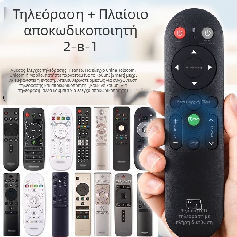 Τηλεχειριστήριο τηλεόρασης Wuchuan RM-V16+ – συμβατό με LCD τηλεοράσεις TCL, Hisense, Changhong, Konka και Skyworth, εμβέλεια μετάδοσης έως 10 μ.