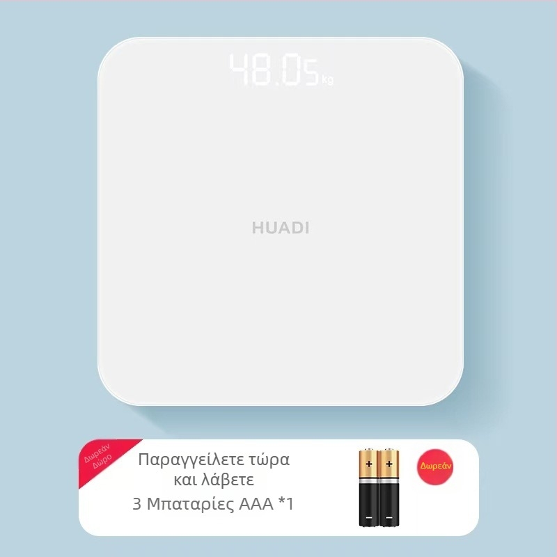 Ζυγαριά μέτρησης σωματικού λίπους, μοντέλο S002, πάνελ από θερμοσκληρυμένο γυαλί, τετράγωνο σχήμα, τροφοδοσία με μπαταρία, ιαπωνικού στυλ, απλό, ελαφρύ πολυτελές