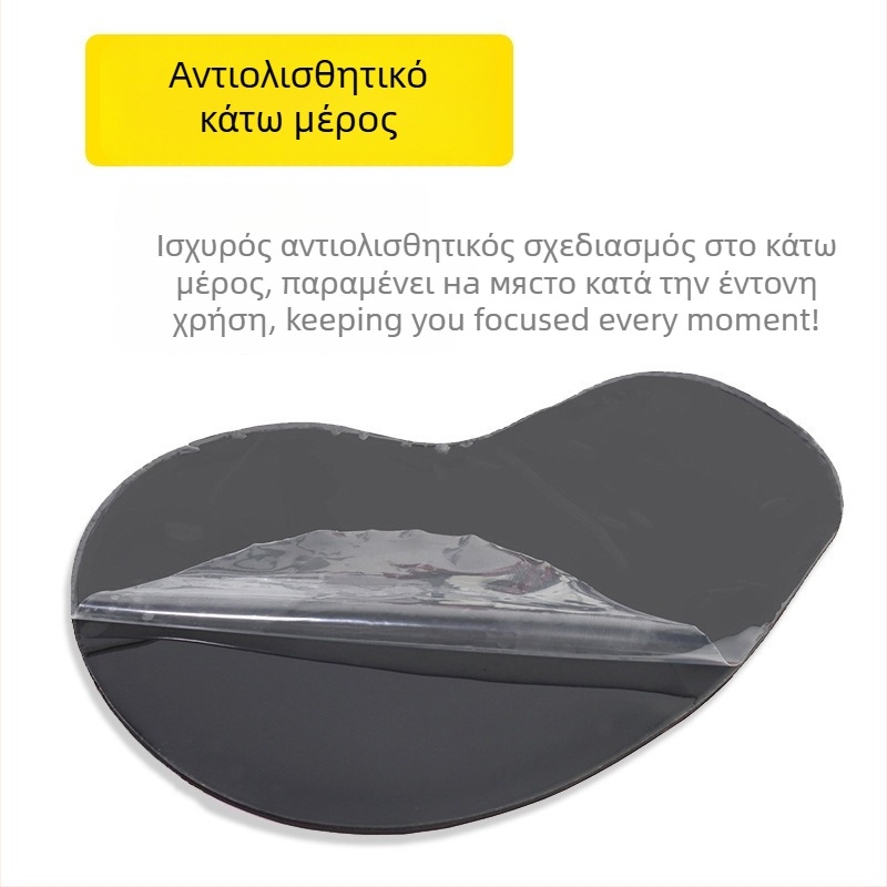 Pad ποντικιού από σιλικόνη με υποστήριξη καρπού, 3D σχέδιο, μονοπλευρή, εκτύπωση θερμής μεταφοράς, OEM παραμετροποίηση