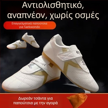 Παπούτσια Taekwondo για προπονήσεις ενηλίκων (άνδρες) + Διαπνοή, Ελαφριά, Αντιολισθητικά + Άνω: Συνθετικό Δέρμα; Σόλα: TPR