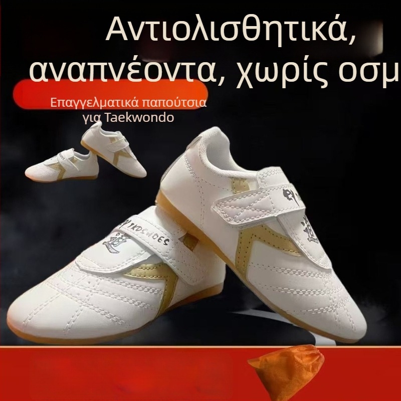 Παπούτσια Taekwondo για προπονήσεις ενηλίκων (άνδρες) + Διαπνοή, Ελαφριά, Αντιολισθητικά + Άνω: Συνθετικό Δέρμα; Σόλα: TPR